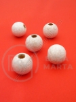 Bilă de lemn albă ~16mm gaură 5mm 1 paquet 40g ~26buc 321299