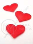 Inimă satinată 35x28mm red moale 1 pachet 20 buc 461334