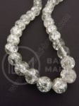 Bilă de vitola 8mm transparentă craquelată 80cm ~105 buc 1 buc 343182