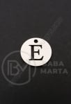 Pandantiv litera E oțel 13x1mm gaură 1.5mm 1 buc 305572