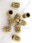 Cilindru 11x7mm imitație lemn 40g ~124buc 311718
