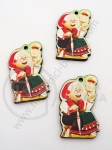 Figurină din lemn 35x22x2.5mm Baba Marta gaură 2mm 1 pack 5 pcs 182218