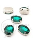 Placă de sticlă (cristal) 13x18mm verde în cutie metalică 1 pachet 2 buc 151534