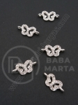 Conector fluture cu cristale 18x9mm 1 pachet 5 buc 307136