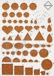 Șablon profesional pentru quilling 15x21cm cu bază de plută 1 buc 171108
