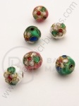 Mărgele metalice 10mm Cloisonne pictate în amestec 5 buc 309256