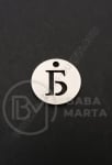 Pandantiv litera B oțel 13x1mm gaură 1.5mm 1 buc 305568