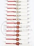 Martenitsa cu floare metalica 12 bucati 104098