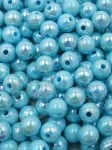 Mărgele albastre 8mm efect AB gaură 1.8mm 1 pachet 40g ~148 buc 312856
