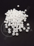 Mărgele de sticlă 2,8~3,2 mm calitate alb mat 1 pachet 40 g ~1400 buc 331656