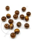 Bilă de lemn 8x7mm maro gaură 3mm 1 paquet 40g ~230 pcs 321342