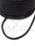 Sfoară de polyester rasucită 3mm neagra 1 metru 441218