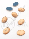Pahar oval 10x14mm auriu pentru lipici hot 1 pachet 20 buc 151411