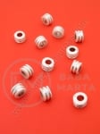 Cilindru alb 6x8mm brad argintiu 1 pachet 40g ~200 buc 312152