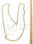 Collier oțel 2.7x2.2x0.6mm culoare aurie lungime 45cm 1 buc 281264