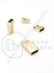 Închizator magnetică 12.5x6x22mm auriu mat gaură 10x3mm 1 buc 302030