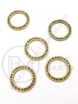 Inel metalic cu mărgele 20x1.5mm bronz antic 1 pachet 10 buc 307289