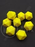 Mărgele silicon polygon 17x17mm galben 1 pachet 2 buc 317014