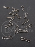 Cârlig metalic cu încuietoare 13x4x1mm, color argintie, 1 pachet, 100 buc. 301880