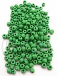 Margele de sticla verde solid 4mm 50g 334080