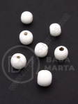 Bilă de lemn 10x9mm gaură albă 3.5mm 1 paquet 40g ~107 pcs 321170