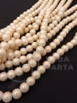 Șir de perle 8mm sticla roz pal mat ~80cm ~105 bucati 341058