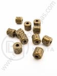 Mărgele metallice 5.5x5.5mm culoare bronz antic 30 buc 308346