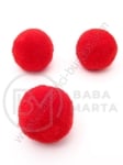 Pompom 25mm roșu calitate suplimentară 1 pachet 10 bucăți 461232