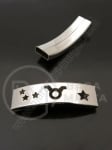 Placă zodiacală Taur OȚEL 40x12mm gaură 10x3mm 1 buc 305635