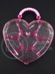 Cutie pentru mărgele inimă 14x13x2.2cm plastic 171184