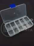 Cutie pentru mărgele 13x6,8x2,1cm cu 10 compartimente, capac deschizător 171196
