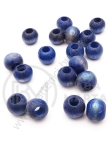 Bilă de lemn 9x11mm gaură albastră ~5mm 1 paquet 40g ~125buc 321261