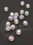 Mărgele transparente 8mm efect AB gaură 1.5mm 1 pachet 40g ~160 buc 312547