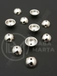 Margele SSV pălărie 12x5mm argintiu gaură 1mm 1 pachet 100 buc 318652