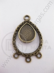 Pandantiv metalic 28x17mm bronz antic 1 buc 308034