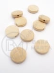 Mărgele din lemn 15x5mm natural, orificiu 1.5mm, 20 buc. 321323