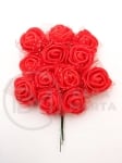 Trandafiri din spumă 20mm red cu tul 12 bucăți 181220