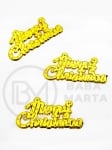 Figurină din plastic Crăciun Fericit 35x16mm auriu 50 bucăți 182831