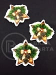 Figurină de Crăciun din lemn 32x34x2.5mm colorată 10 bucăți 182853