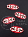 Oval cu broderie 30x15x2mm lemn 10 buc 182867