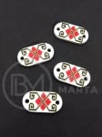 Oval cu broderie 25x13x2mm lemn 10 buc 182868