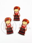 Fecioară cu costum 40x17x2mm lemn 10 buc 182881