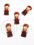 Fecioară cu costum 24x10x2mm lemn 10 buc 182885