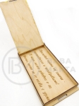 Cutie de bani din lemn 19x10x1.5cm inner opening 17x9cm 184013