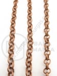 Lanț metalic 4x1mm culoare cupru 1 metru 301255