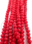 Șir de cristale 6x4mm roșu solid ~100 buc 43cm 1 buc 342328