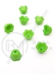 Floare 10x7mm verde gaură 1mm 1 pachet 40g ~159 buc 312316