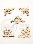 Colț figurină din lemn 28x37x2mm 1 pack 10 pcs 182144
