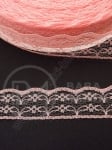 Panglică de dantelă 22mm pearsică 10 metri 451369