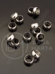Mărgele 10x5mm OȚEL (304) culoare argintie gaură 7.5mm 1 buc 307014